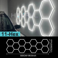 Barbershop Hair Salon Led Ceiling Light Hexagon Garage Light 110V/220V 14 Honeycomb Led Tube Lighting For Car Detailing Workshop