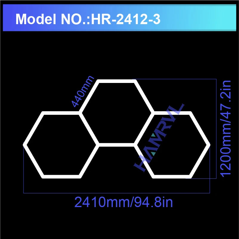Barbershop Hair Salon Led Ceiling Light Hexagon Garage Light 110V/220V 14 Honeycomb Led Tube Lighting For Car Detailing Workshop