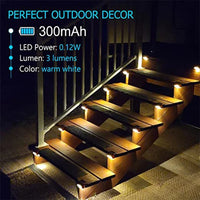 1~20PCS Solar Deck Light Outdoor IP65 Waterproof Solar Power Garden Lamps for Railing Stairs Step Fence Yard Patio Pathway