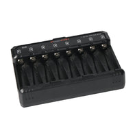 POWERKAN N8 Battery Charger with LED Display for 8 1.2V Ni-MH Ni-Cd AA AAA Rechargeable Batteries USB-C 5V 2A