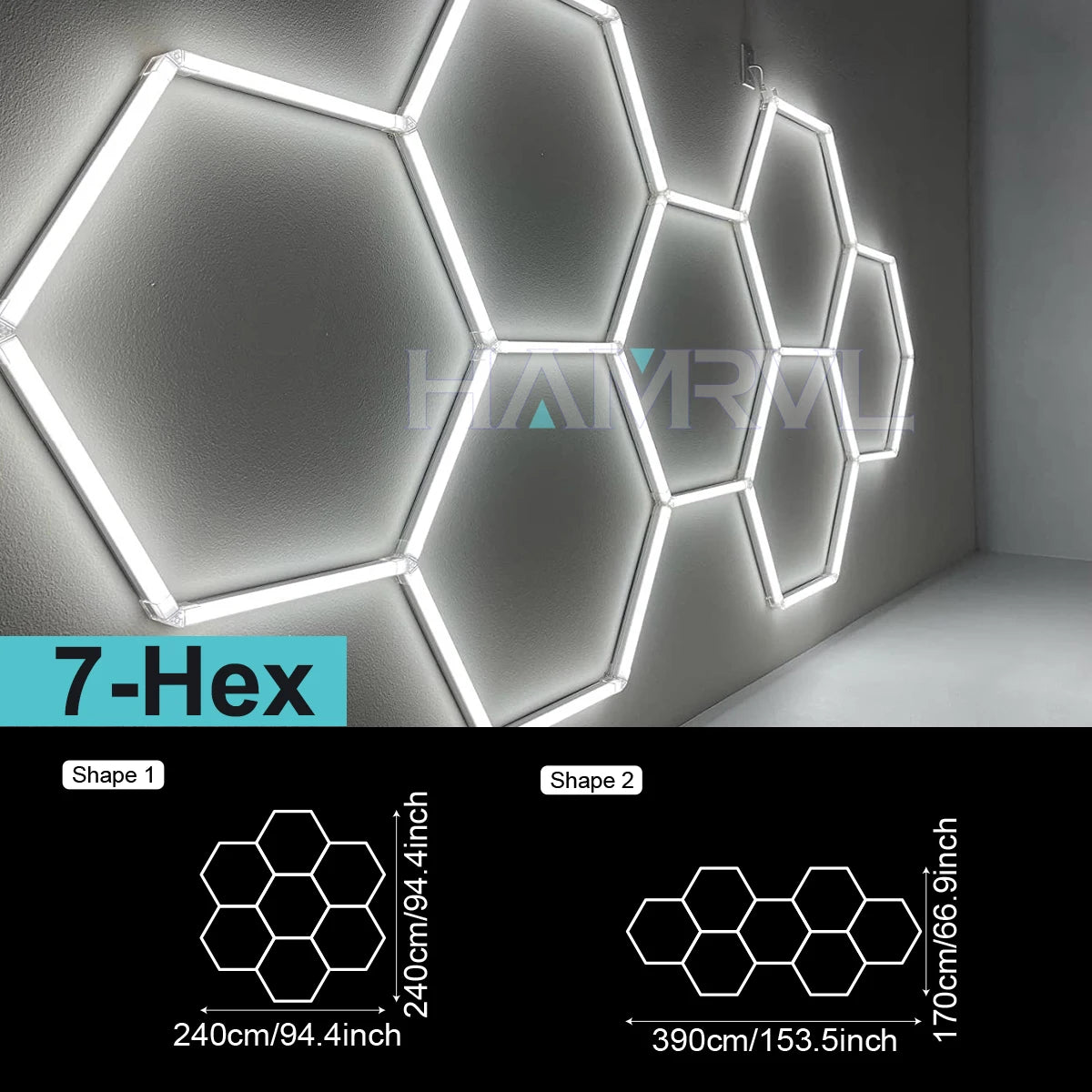 Barbershop Hair Salon Led Ceiling Light Hexagon Garage Light 110V/220V 14 Honeycomb Led Tube Lighting For Car Detailing Workshop