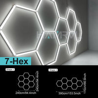Barbershop Hair Salon Led Ceiling Light Hexagon Garage Light 110V/220V 14 Honeycomb Led Tube Lighting For Car Detailing Workshop