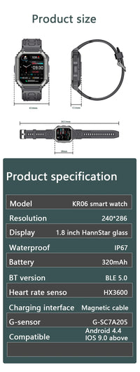 LIGE 2Smart Watch IP67 Waterproof Original Design For Men Bluetooth Call New Smartwatches Health Monitor With 100+ Sports Modes