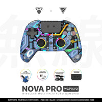FANTECH NOVA PRO WGP14-V2 Bluetooth Gamepad With Hall Effect Joysticks&Triggers Gaming Controller For PS4 PC Switch Android iOS